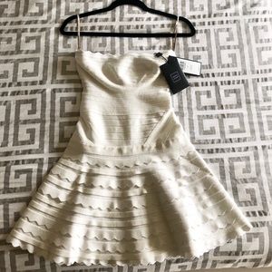 Herve Leger BRAND NEW White Mini Dress S